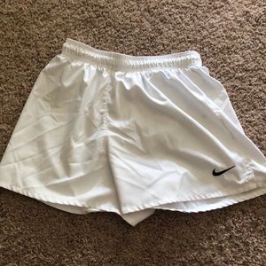 Dri fit white nike shorts!